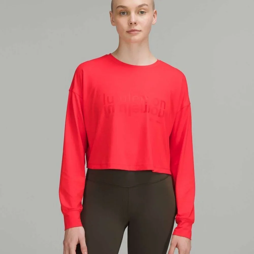 Lululemon Muscle Love Long Sleeve Shirt *Motif - 12 Love Red